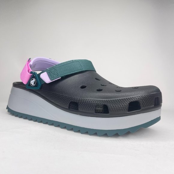 CROCS Other - Crocs Mens Classic Hiker Clog Black Pink Green Hiking Shoes Sz 12 206772-988